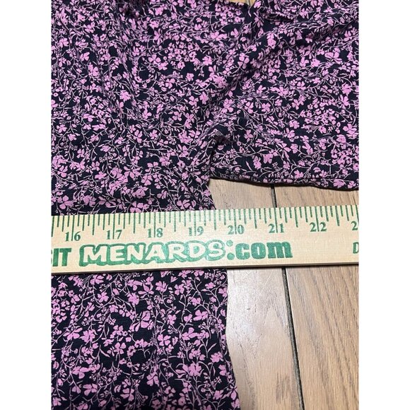 J Jill Top Size Measured Cotton Tencel Floral Keyhole Preppy Career Professional - Picture 4 of 9